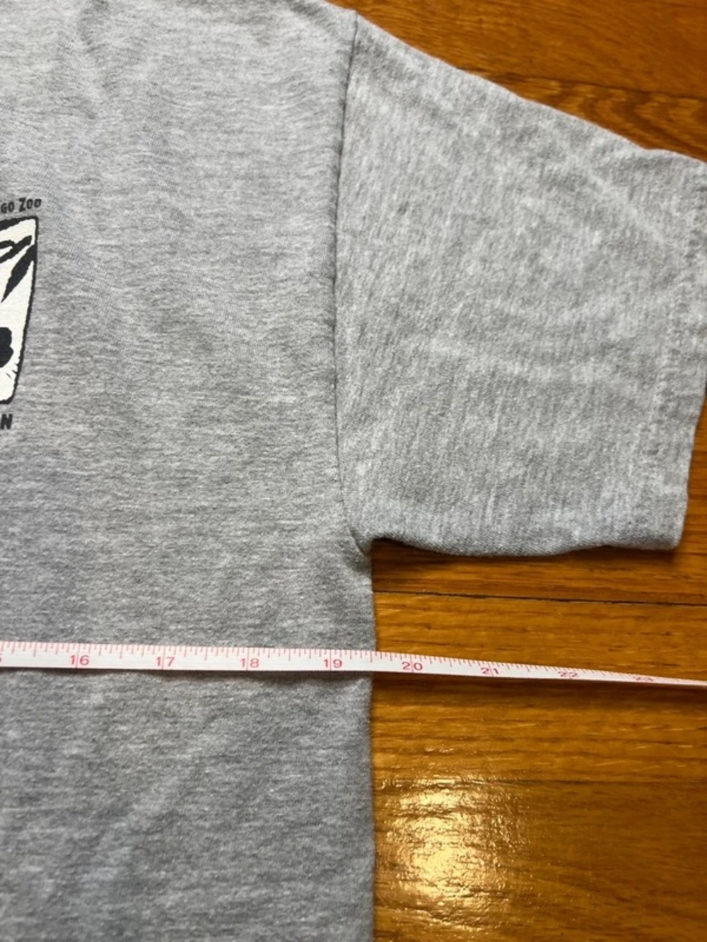 Gray Graphic Pocket Tee with Small Cartoon Print - Picture 5 of 5